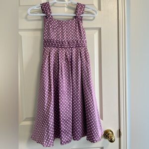 Monsoon Mauve Polka Dot Twirl Dress
